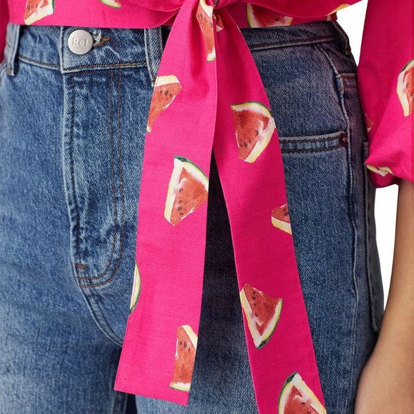 LAST CHANCE!  RTR Color Me Courtney Emily Wrap Top Pink Watermelon Size Small - Picture 10 of 10